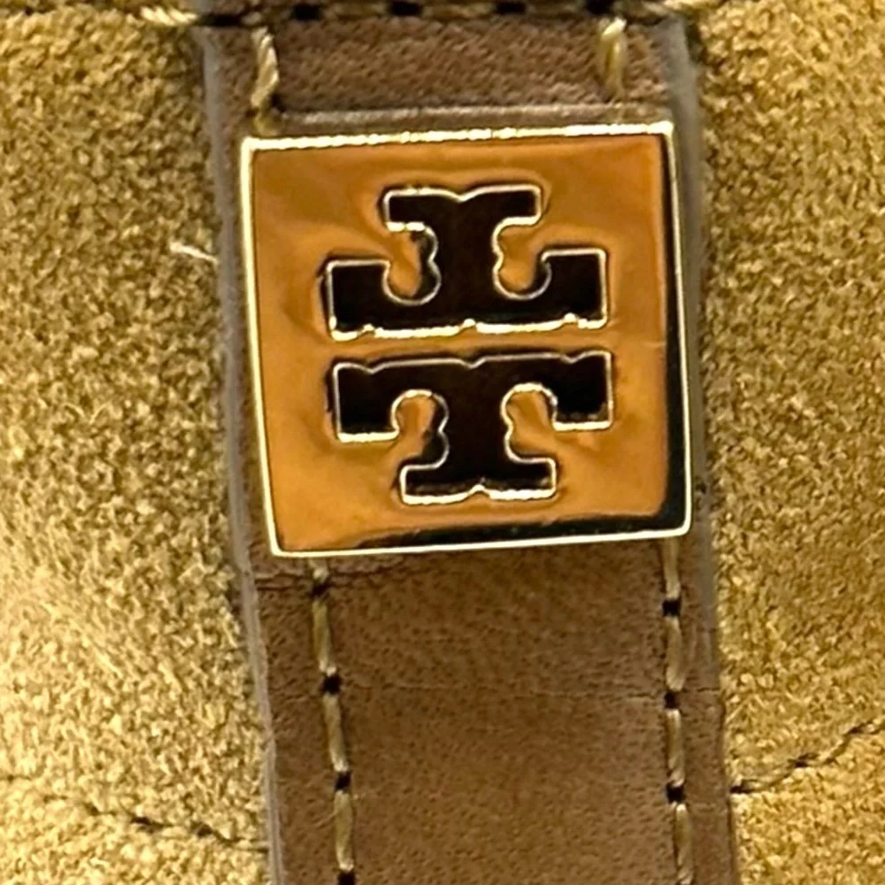 Tory Burch Brown suede Wedge Booties.